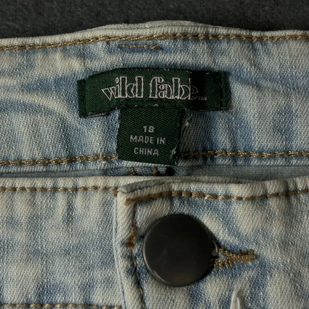 Wild Fable 5 Button Jean Shorts Size 18 - Picture 3 of 8